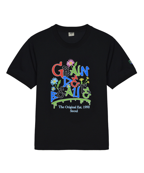GRAIN DE BEAUTE（グランデボーテ）の「ORIGINAL 1992 T-SHIRT 01 [BLACK]（Tシャツ/カットソー・レディース・ブラック・S/M/L/XL）」の2枚目の写真