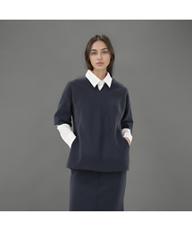 Layering Volume T-shirt _Navy