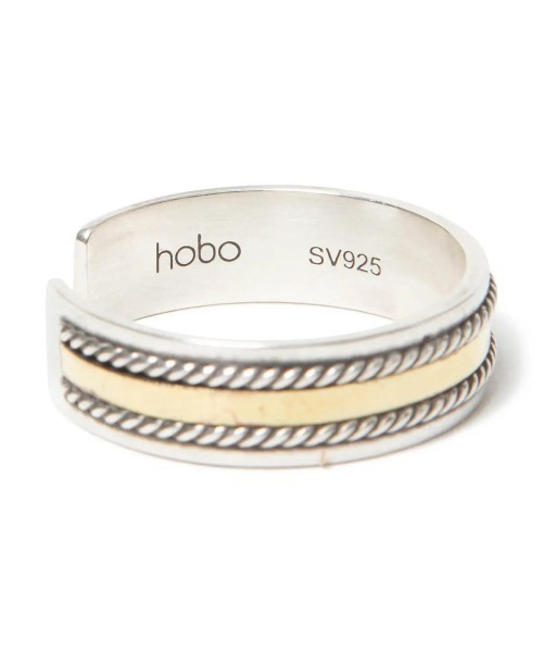 hobo（ホーボー）の「【hobo / ホーボー】ROPE RING 925 SILVER with BRASS（リング・メンズ・シルバー・S/M）」の4枚目の写真
