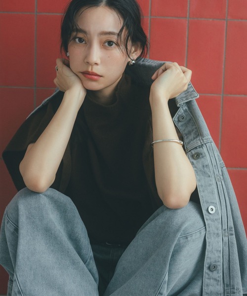 studio CLIP（スタディオクリップ）の「オーバーデニムGジャン《CLIP denim》（デニムジャケット・レディース・ライトベージュ/ライトグレー/ブルー系その他・FREE）」の4枚目の写真