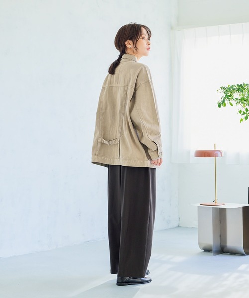 studio CLIP（スタディオクリップ）の「オーバーデニムGジャン《CLIP denim》（デニムジャケット・レディース・ライトベージュ/ライトグレー/ブルー系その他・FREE）」の22枚目の写真