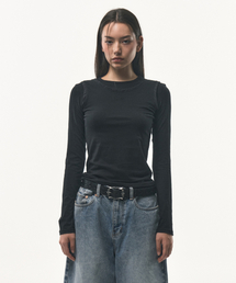 FOR THE WEATHER（フォーザウェザー）の「organza layered T-shirt (Black)（Tシャツ/カットソー）」