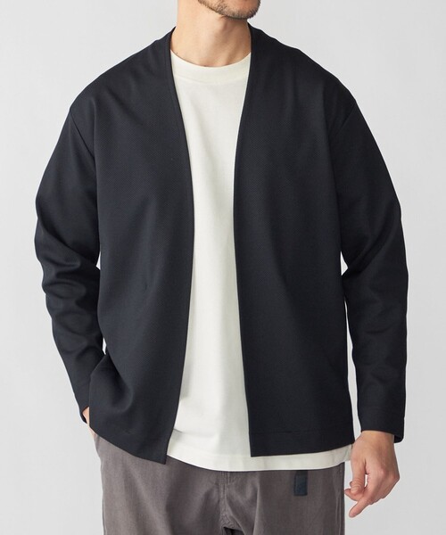 SHIPS(シップス)の「SHIPS: 〈セットアップ対応〉ジャカード ノーカラー カーディガン(カーディガン/ボレロ・メンズ・ダークグレー/ネイビー/グレー・SMALL/MEDIUM/LARGE/X-LARGE)」の3枚目の写真