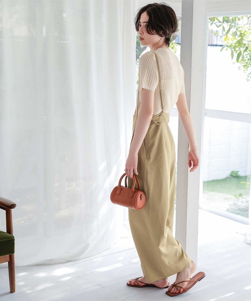 titivate(ティティベイト)の「サスペンダータックワイドパンツ(その他パンツ・レディース・ベージュ/グレー/ブラック・L/M/S)」の14枚目の写真