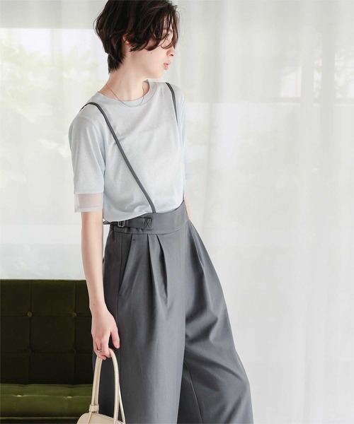 titivate(ティティベイト)の「サスペンダータックワイドパンツ(その他パンツ・レディース・ベージュ/グレー/ブラック・L/M/S)」の9枚目の写真