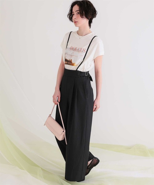 titivate(ティティベイト)の「サスペンダータックワイドパンツ(その他パンツ・レディース・ベージュ/グレー/ブラック・L/M/S)」の6枚目の写真