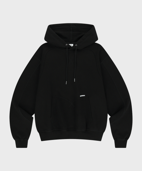 CUT-OFF HOODIE BLACK