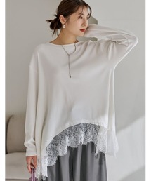 [2026S/S COLLECTION]リブニットソーランダムレースヘムチュニック