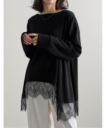 [2026S/S COLLECTION]リブニットソーランダムレースヘムチュニック
