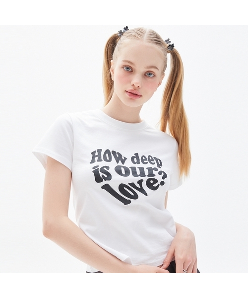 LUVISTRUE(ラヴイズトゥルー)の「PY LUV TEE(WHITE)(Tシャツ/カットソー・レディース・その他・FREE)」の1枚目の写真