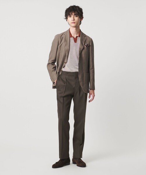 UNITED ARROWS(ユナイテッドアローズ)の「サイドアジャスター 1プリーツ スラックス(スラックス・メンズ・ダークブラウン/ダークグレー・48/50/46/44)」の4枚目の写真