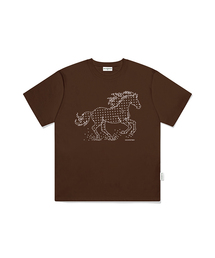 ESCAPEFROM（エスケープフロム）の「スターホースプリントオーバーサイズ半袖Tシャツ [5色]（Tシャツ/カットソー）」