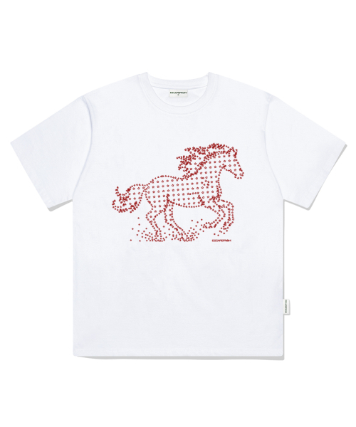 ESCAPEFROM（エスケープフロム）の「スターホースプリントオーバーサイズ半袖Tシャツ [5色]（Tシャツ/カットソー・レディース・チャコール/ブラック/ホワイト/グレー/ブラウン・SMALL/MEDIUM/LARGE）」の6枚目の写真