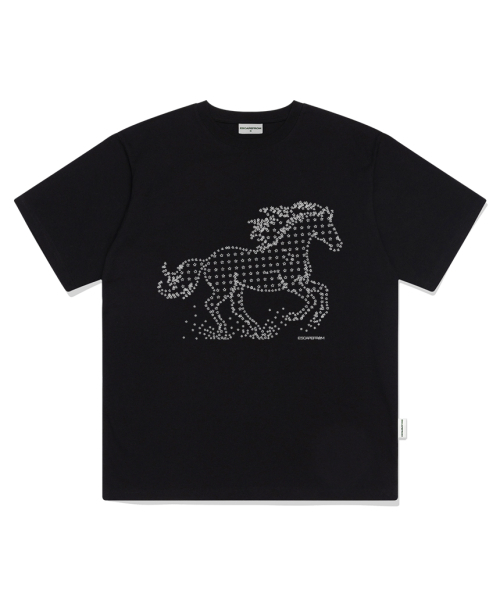 ESCAPEFROM（エスケープフロム）の「スターホースプリントオーバーサイズ半袖Tシャツ [5色]（Tシャツ/カットソー・レディース・チャコール/ブラック/ホワイト/グレー/ブラウン・SMALL/MEDIUM/LARGE）」の7枚目の写真