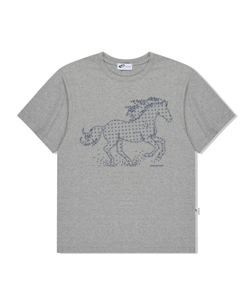 ESCAPEFROM（エスケープフロム）の「スターホースプリントオーバーサイズ半袖Tシャツ [5色]（Tシャツ/カットソー・レディース・チャコール/ブラック/ホワイト/グレー/ブラウン・SMALL/MEDIUM/LARGE）」の10枚目の写真