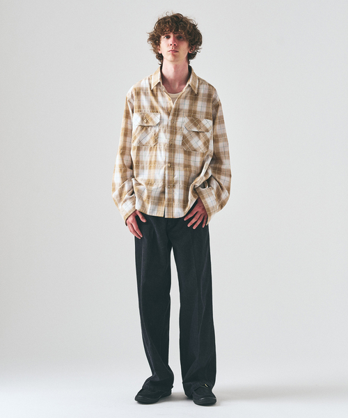 417 EDIFICE（フォーワンセブンエディフィス）の「ステッチチェック シャツ（シャツ/ブラウス・メンズ・ブラウン/グリーン/ピンク・MEDIUM/LARGE）」の16枚目の写真