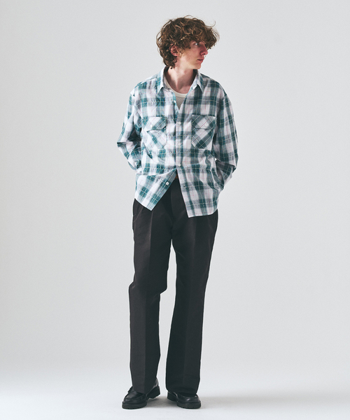 417 EDIFICE（フォーワンセブンエディフィス）の「ステッチチェック シャツ（シャツ/ブラウス・メンズ・ブラウン/グリーン/ピンク・MEDIUM/LARGE）」の17枚目の写真