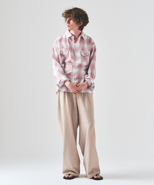 417 EDIFICE（フォーワンセブンエディフィス）の「ステッチチェック シャツ（シャツ/ブラウス・メンズ・ブラウン/グリーン/ピンク・MEDIUM/LARGE）」の18枚目の写真