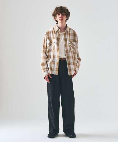 417 EDIFICE（フォーワンセブンエディフィス）の「ステッチチェック シャツ（シャツ/ブラウス・メンズ・ブラウン/グリーン/ピンク・MEDIUM/LARGE）」の19枚目の写真