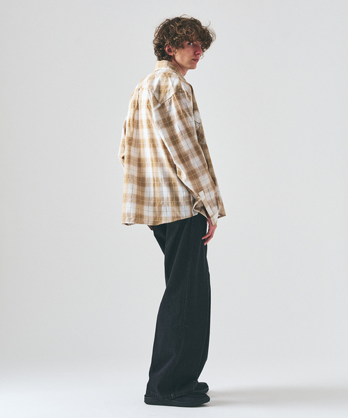 417 EDIFICE（フォーワンセブンエディフィス）の「ステッチチェック シャツ（シャツ/ブラウス・メンズ・ブラウン/グリーン/ピンク・MEDIUM/LARGE）」の20枚目の写真