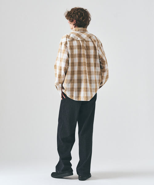 417 EDIFICE（フォーワンセブンエディフィス）の「ステッチチェック シャツ（シャツ/ブラウス・メンズ・ブラウン/グリーン/ピンク・MEDIUM/LARGE）」の21枚目の写真