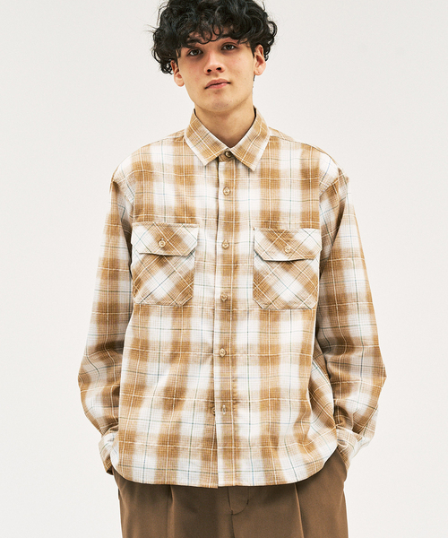 417 EDIFICE（フォーワンセブンエディフィス）の「ステッチチェック シャツ（シャツ/ブラウス・メンズ・ブラウン/グリーン/ピンク・MEDIUM/LARGE）」の7枚目の写真