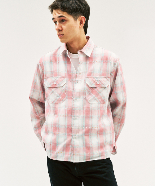 417 EDIFICE（フォーワンセブンエディフィス）の「ステッチチェック シャツ（シャツ/ブラウス・メンズ・ブラウン/グリーン/ピンク・MEDIUM/LARGE）」の14枚目の写真