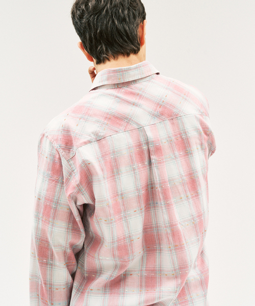 417 EDIFICE（フォーワンセブンエディフィス）の「ステッチチェック シャツ（シャツ/ブラウス・メンズ・ブラウン/グリーン/ピンク・MEDIUM/LARGE）」の15枚目の写真