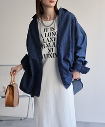sakishimatokyo（サキシマトーキョー）の「【India Fabric】ピンタック切り替えシャツ/インド綿/インドコットン（シャツ/ブラウス）」