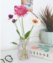 MILLION CARATS（ミリオンカラッツ）の「《neulo》 軽やかな線で空間にリズムを添えるガラスインナー付きワイヤーミニベース（フラワーベース）」