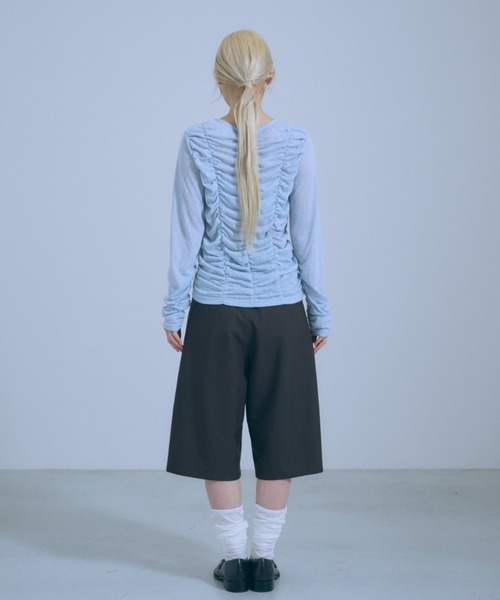 EN NEUME(エンノイム)の「Big Silhouette Half Pants(その他パンツ・レディース・ベージュ/ブラック/ダークブラウン・0/1)」の6枚目の写真