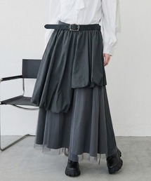 MONOe（モノエ）の「【体型カバー◎】チュールドッキングバルーンスカート（スカート）」