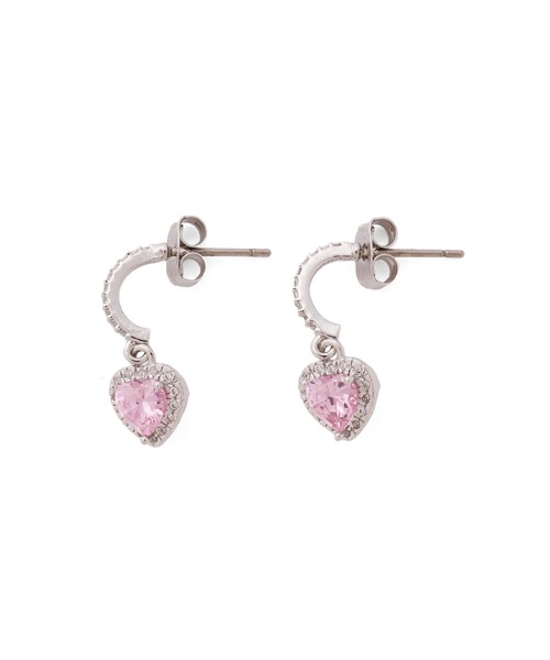 JILL by JILL STUART(ジルバイジルスチュアート)の「Cubic プチハートピアス(ピアス(両耳用)・レディース・ピンク/シルバー・FREE)」の17枚目の写真