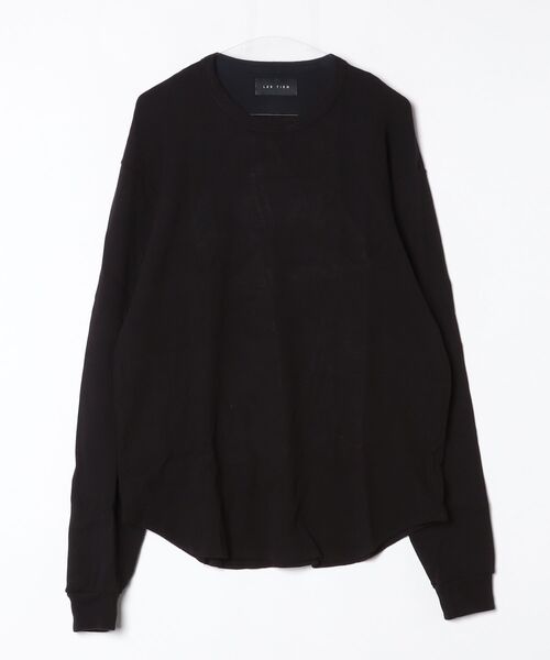 LES TIEN(レスティエン)の「LES TIEN BASEBALL HEM TEE / コットンサーマル (TH-2104)(Tシャツ/カットソー・メンズ・ブラック/ブラック系その他2・LARGE/MEDIUM)」の4枚目の写真