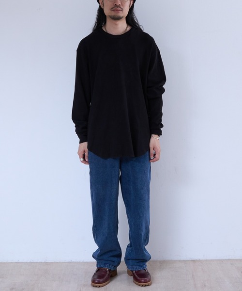 LES TIEN(レスティエン)の「LES TIEN BASEBALL HEM TEE / コットンサーマル (TH-2104)(Tシャツ/カットソー・メンズ・ブラック/ブラック系その他2・LARGE/MEDIUM)」の14枚目の写真