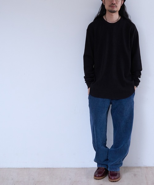 LES TIEN(レスティエン)の「LES TIEN BASEBALL HEM TEE / コットンサーマル (TH-2104)(Tシャツ/カットソー・メンズ・ブラック/ブラック系その他2・LARGE/MEDIUM)」の11枚目の写真