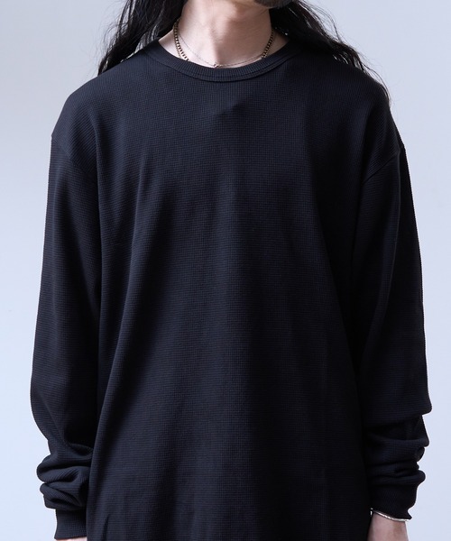LES TIEN(レスティエン)の「LES TIEN BASEBALL HEM TEE / コットンサーマル (TH-2104)(Tシャツ/カットソー・メンズ・ブラック/ブラック系その他2・LARGE/MEDIUM)」の10枚目の写真