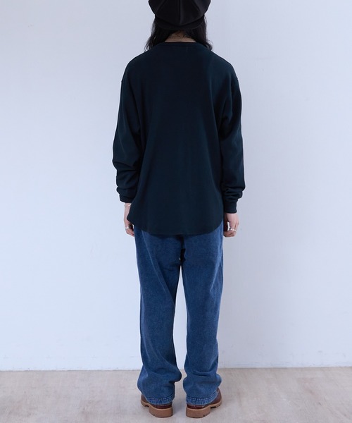LES TIEN(レスティエン)の「LES TIEN BASEBALL HEM TEE / コットンサーマル (TH-2104)(Tシャツ/カットソー・メンズ・ブラック/ブラック系その他2・LARGE/MEDIUM)」の8枚目の写真