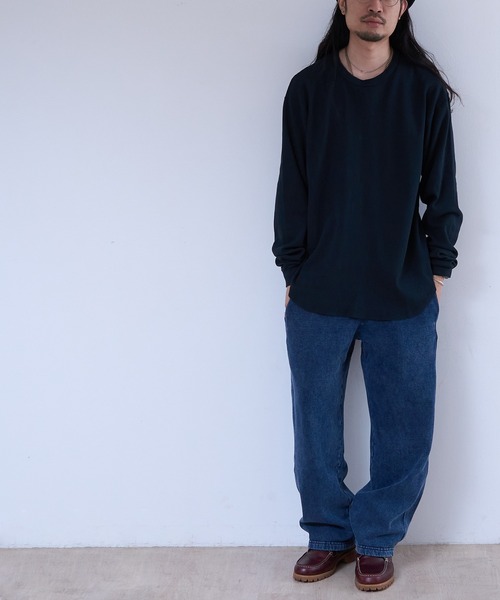 LES TIEN(レスティエン)の「LES TIEN BASEBALL HEM TEE / コットンサーマル (TH-2104)(Tシャツ/カットソー・メンズ・ブラック/ブラック系その他2・LARGE/MEDIUM)」の5枚目の写真