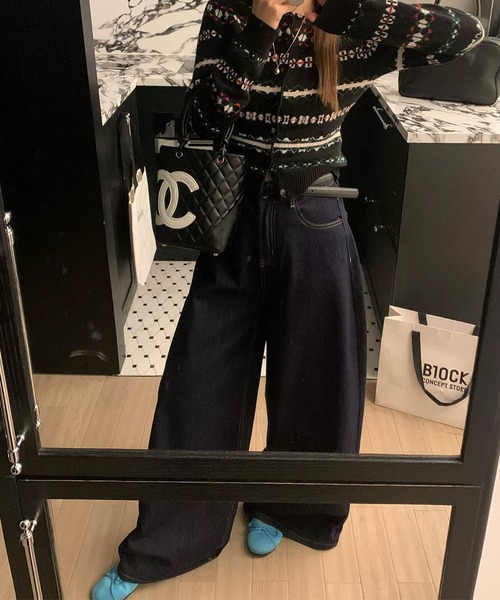 c.u.l(シーユーエル)の「インディゴ ワイド バギー リジット デニム culw905(デニムパンツ・レディース・ブルー・S/M)」の8枚目の写真