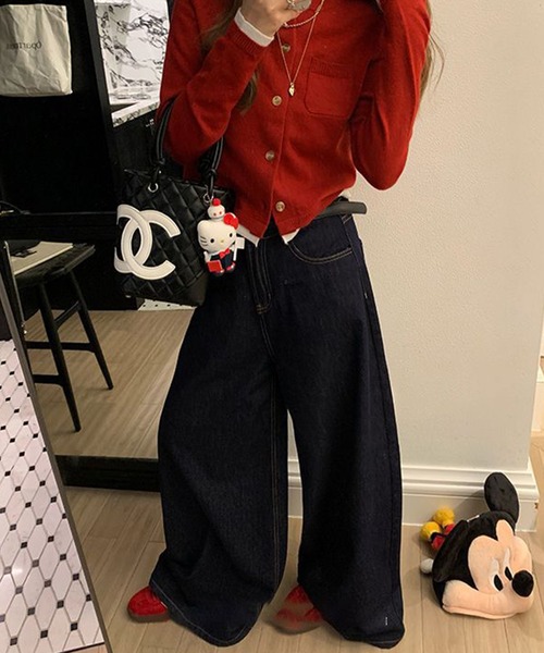 c.u.l(シーユーエル)の「インディゴ ワイド バギー リジット デニム culw905(デニムパンツ・レディース・ブルー・S/M)」の10枚目の写真