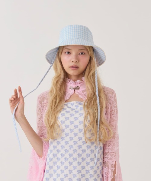 kaorinomori（カオリノモリ）の「kaorinomori  チャミハット / カオリノモリ（ハット・レディース・ブラック/ライトブルー/クリーム・M/57.5cm）」の3枚目の写真