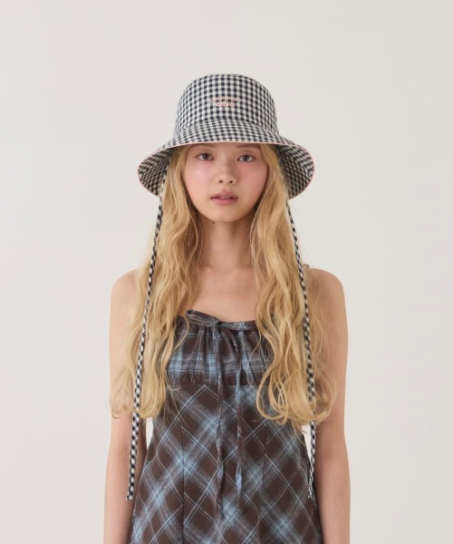 kaorinomori（カオリノモリ）の「kaorinomori  チャミハット / カオリノモリ（ハット・レディース・ブラック/ライトブルー/クリーム・M/57.5cm）」の5枚目の写真