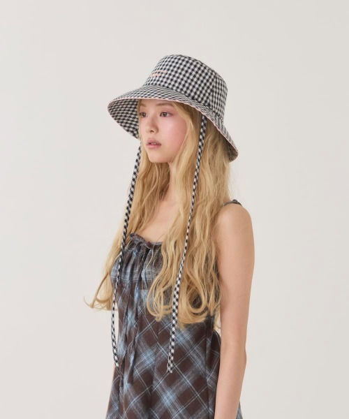 kaorinomori（カオリノモリ）の「kaorinomori  チャミハット / カオリノモリ（ハット・レディース・ブラック/ライトブルー/クリーム・M/57.5cm）」の6枚目の写真