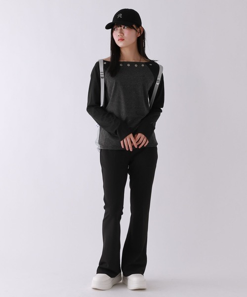 repipi armario(レピピ アルマリオ)の「カットフレアパンツ(その他パンツ・キッズ・ホワイト系/ブラック系/ブラック・SMALL/LARGE/MEDIUM)」の5枚目の写真