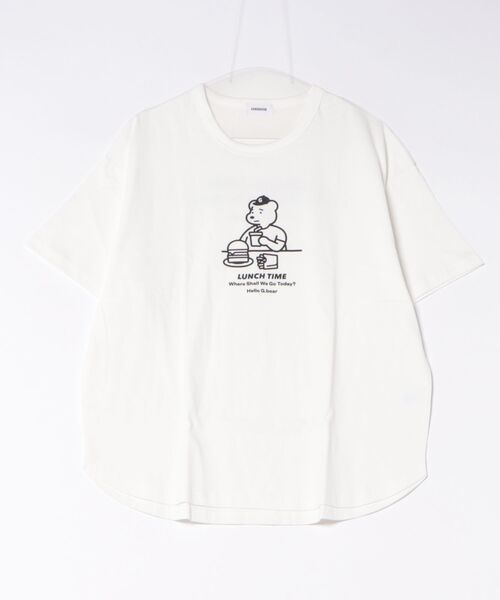 GENERATOR(ジェネレーター)の「ジェネレーター LUNCH TIME Tシャツ(Tシャツ/カットソー・レディース・ホワイト/サックスブルー/チャコールグレー・F)」の1枚目の写真