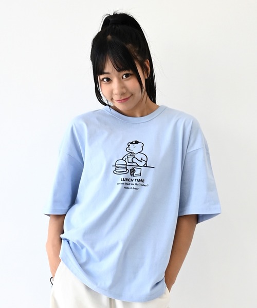 GENERATOR(ジェネレーター)の「ジェネレーター LUNCH TIME Tシャツ(Tシャツ/カットソー・レディース・ホワイト/サックスブルー/チャコールグレー・F)」の3枚目の写真