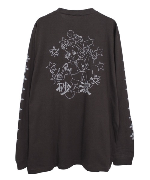 KOZABURO(コウザブロウ)の「【KOZABURO/コウザブロウ】Nicolas Tirabasso Print LS Tee(Tシャツ/カットソー・メンズ・ブラック/ミント・S/M)」の3枚目の写真