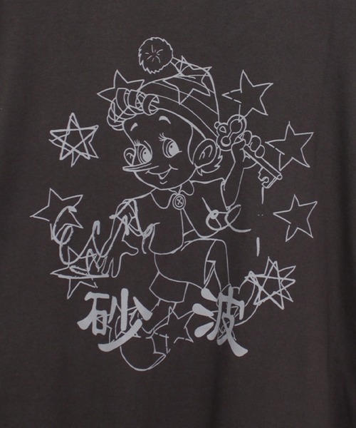 KOZABURO(コウザブロウ)の「【KOZABURO/コウザブロウ】Nicolas Tirabasso Print LS Tee(Tシャツ/カットソー・メンズ・ブラック/ミント・S/M)」の7枚目の写真