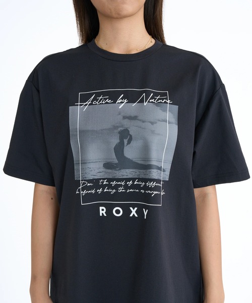 ROXY(ロキシー)の「ROXY ウィメンズ FITNESS BLOOM BRIGHT S/S TEE Tシャツ 【2026年春夏モデル】/ロキシー速乾半袖Tシャツ(Tシャツ/カットソー・レディース・ブラック/ライトピンク/ホワイト・SMALL/MEDIUM/LARGE)」の7枚目の写真